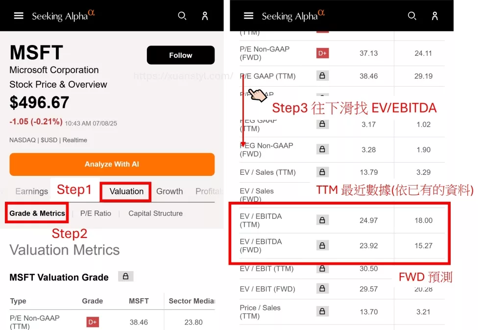 企業價值倍數EV/EBITDA查詢教學