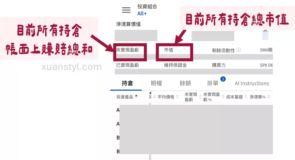 IBKR App 教學:如何查看持倉、損益與自訂欄位?|2026 介面 IBKR App「投資組合」看持倉損益及市值