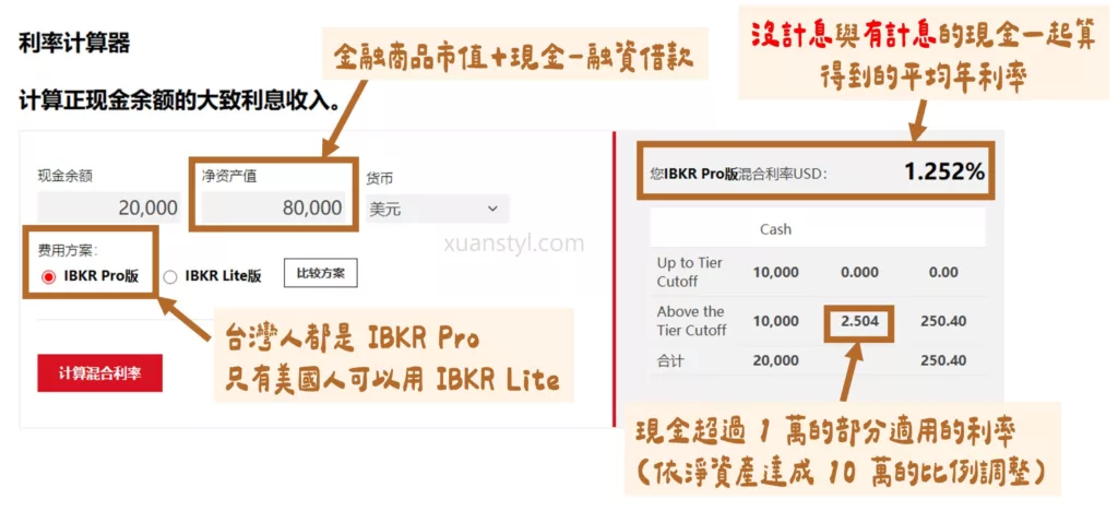 IB利息:閒置資金有活期利息嗎?盈透證券利率 3.13% 領取方式 IB 官方活期利息計算機使用教學